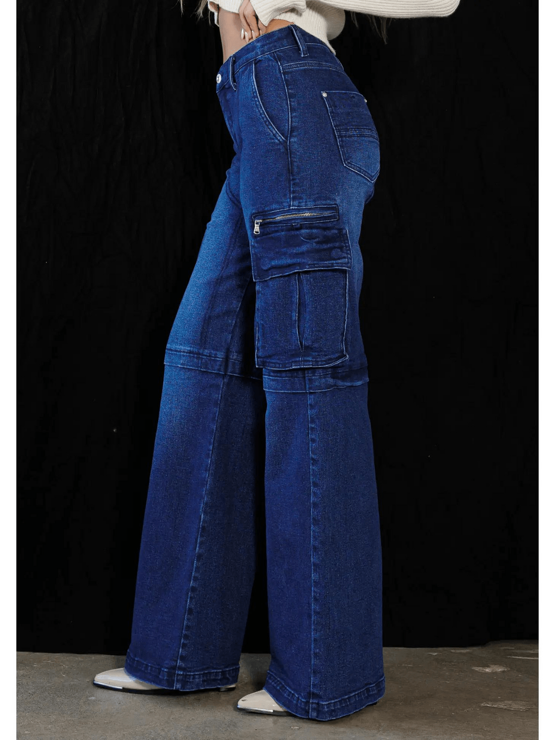 "Foxy Mama" Cargo Wide Jeans - FIZ&MINGL Boutique