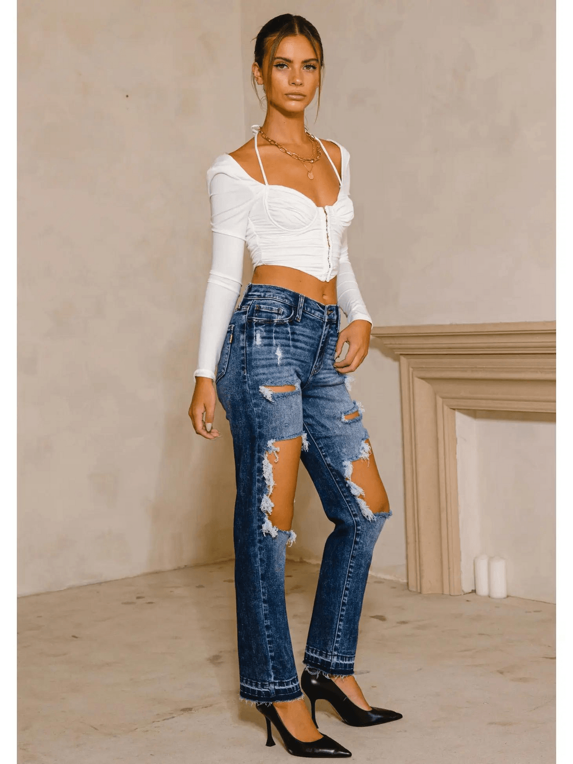 "All Eyes On Me" Straight Jeans - FIZ&MINGL Boutique
