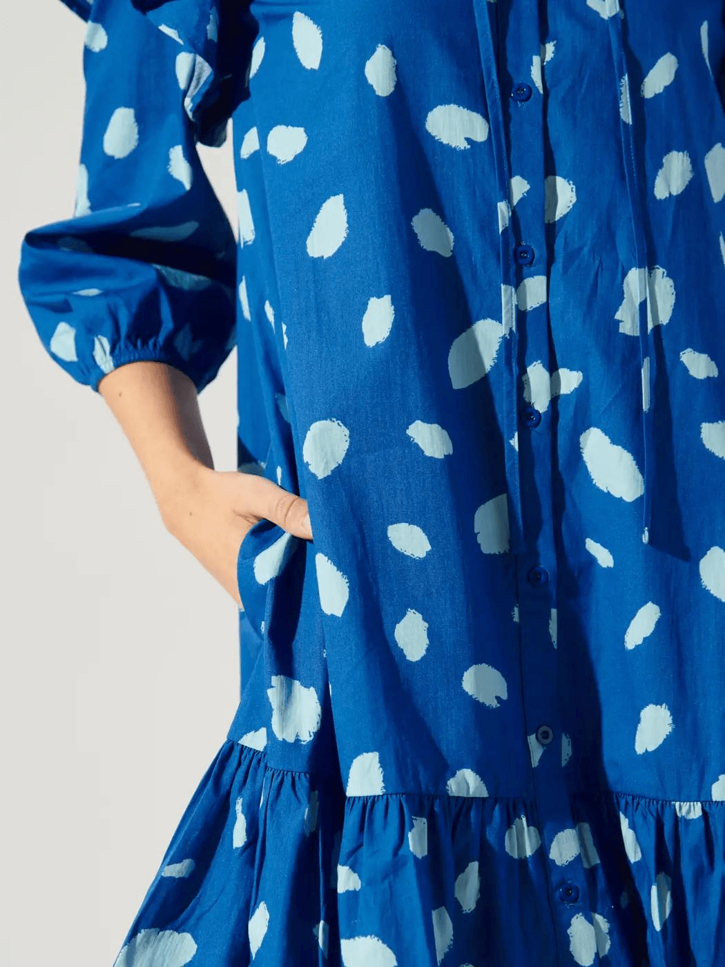 "Carrie" Dots & Ruffle Drop Waist Dress - FIZ&MINGL Boutique