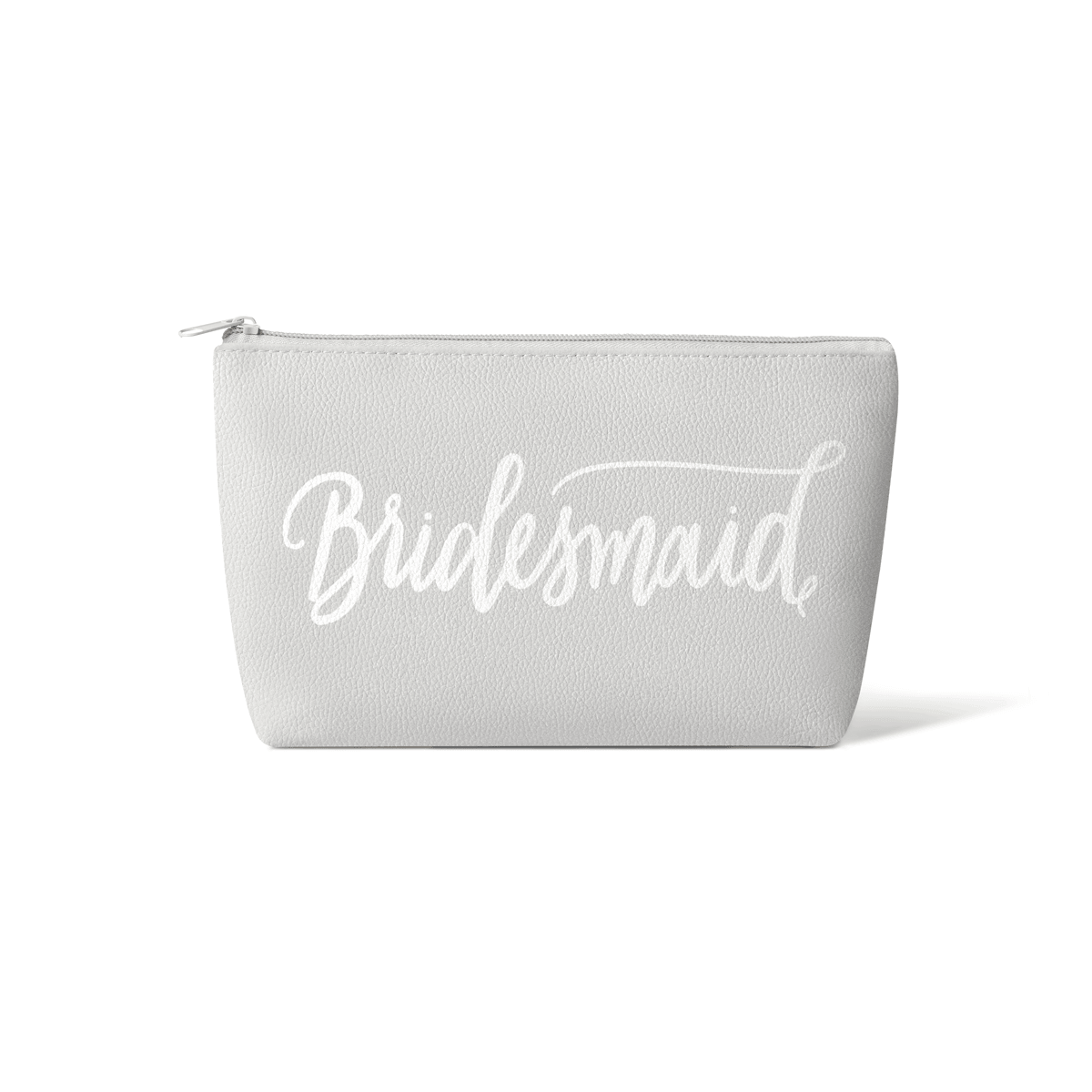 Grey "Bridesmaid" Makeup Bag - FIZ&MINGL Boutique