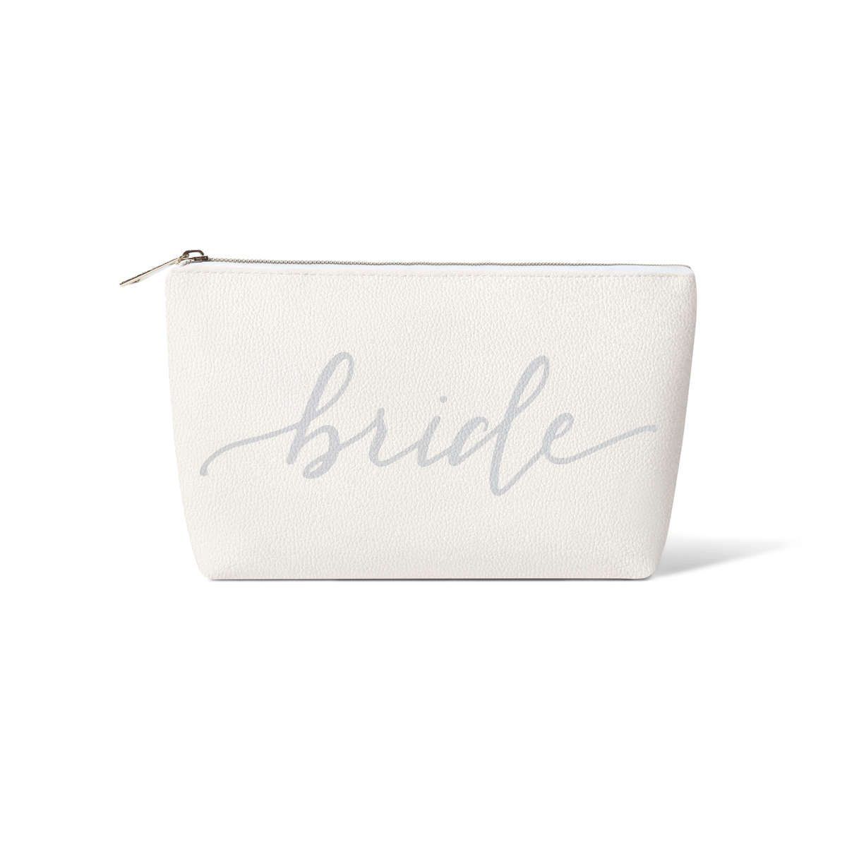 White/Grey "Bride" Makeup Bag