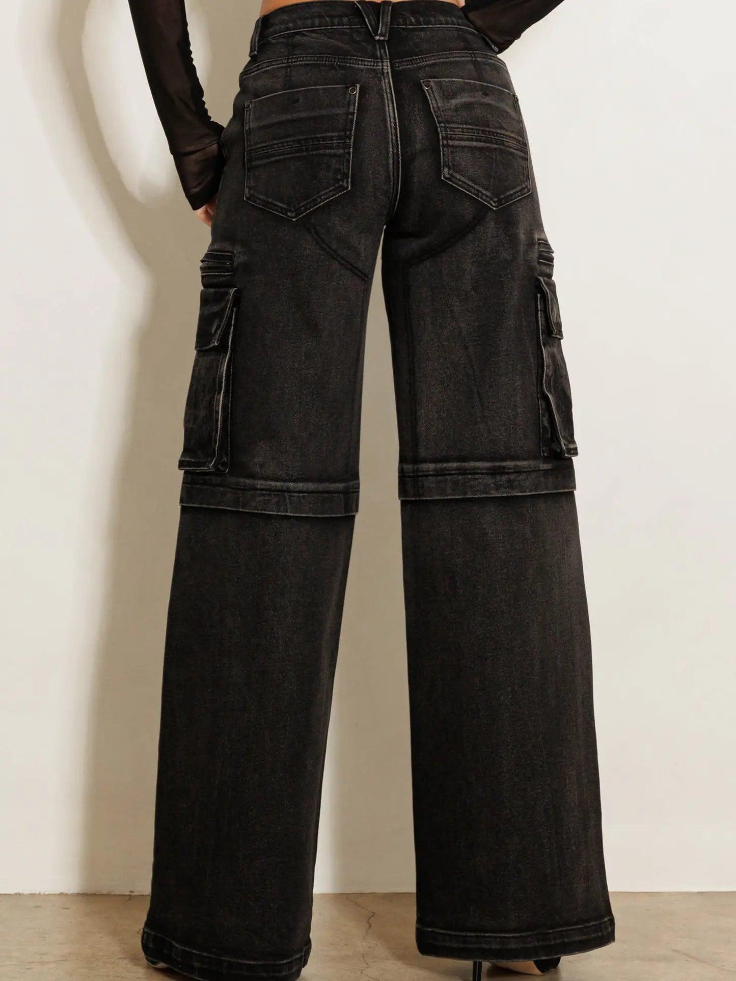 "Diva" Cargo Wide Leg Jeans - FIZ&MINGL Boutique