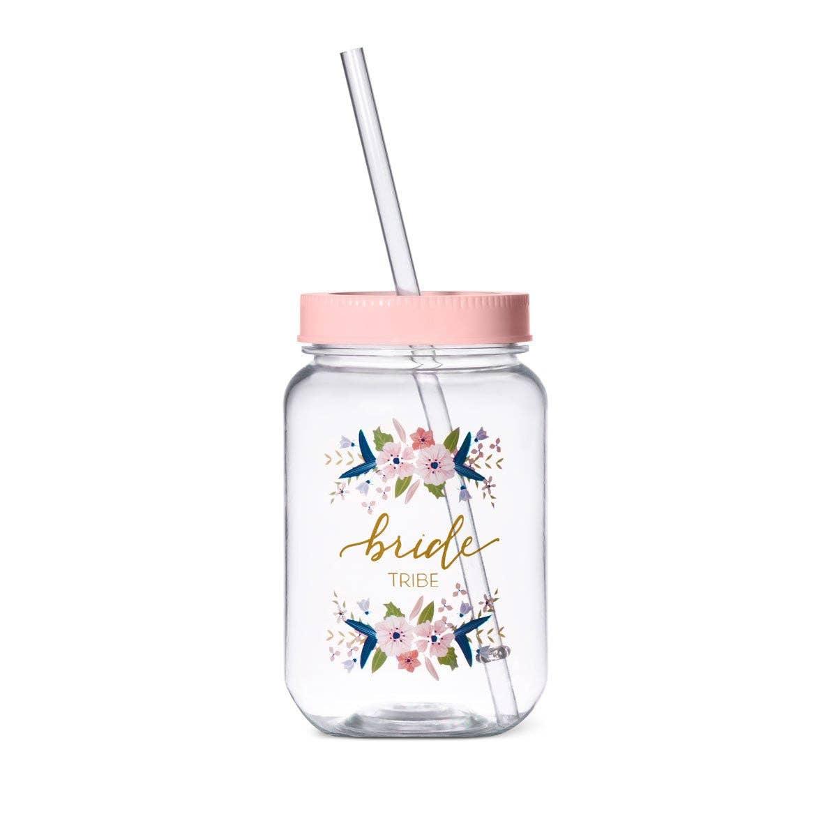 16 oz. Bride Tribe Plastic Mason Jar - FIZ&MINGL Boutique