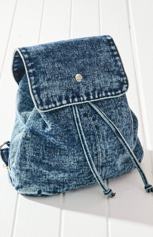 "Cause I'm Real" Denim Mini Backpack - FIZ&MINGL Boutique